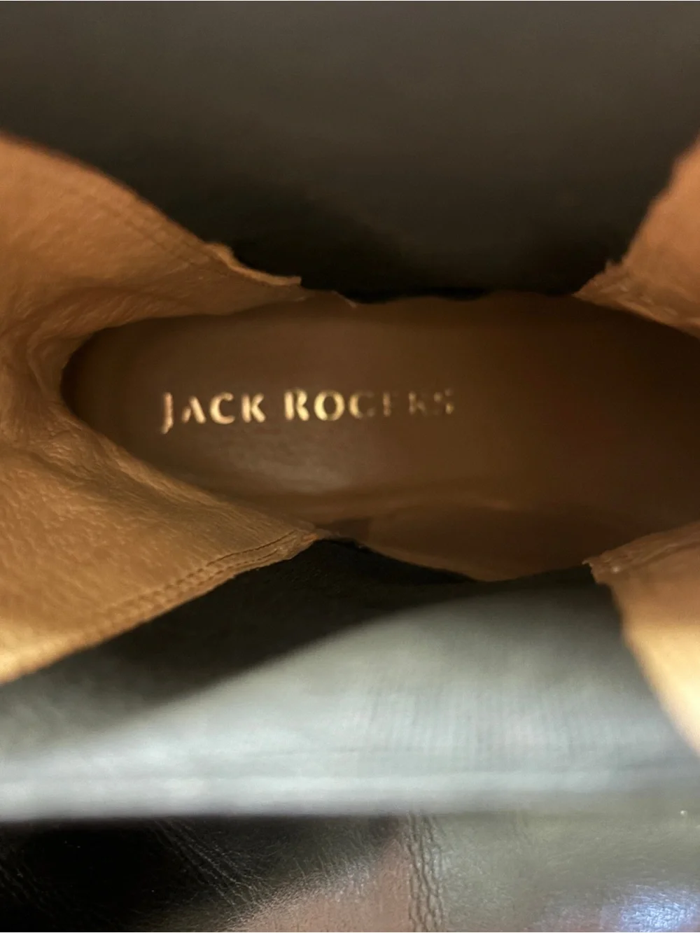 Jack Rogers Black Leather Chelsea Harness Boots